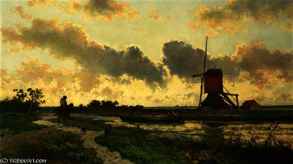 Sunset Near Boskoop — Jan Weissenbruch