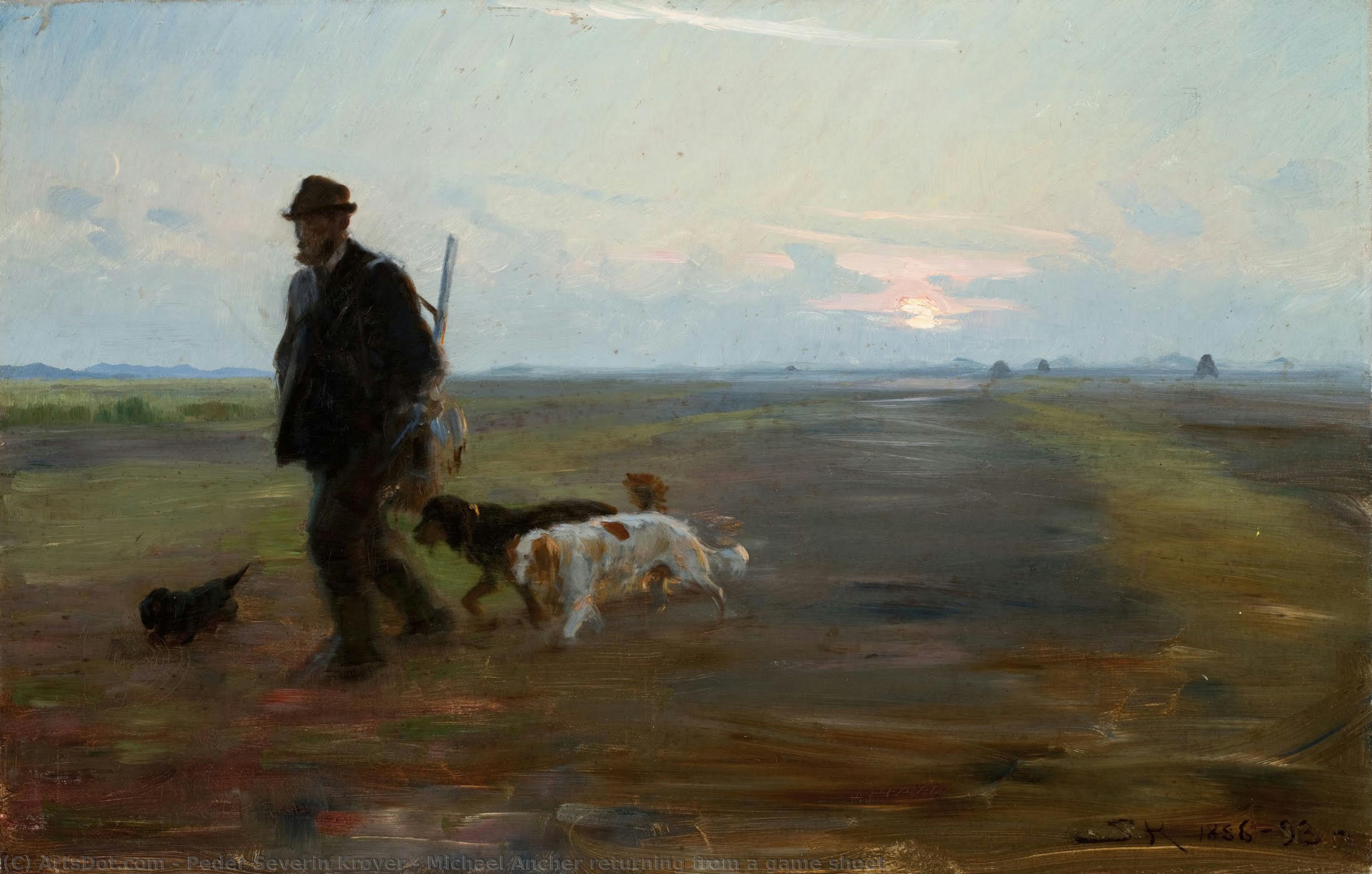 Michael Ancher Returning From A Game Shoot — Peder Severin Krøyer
