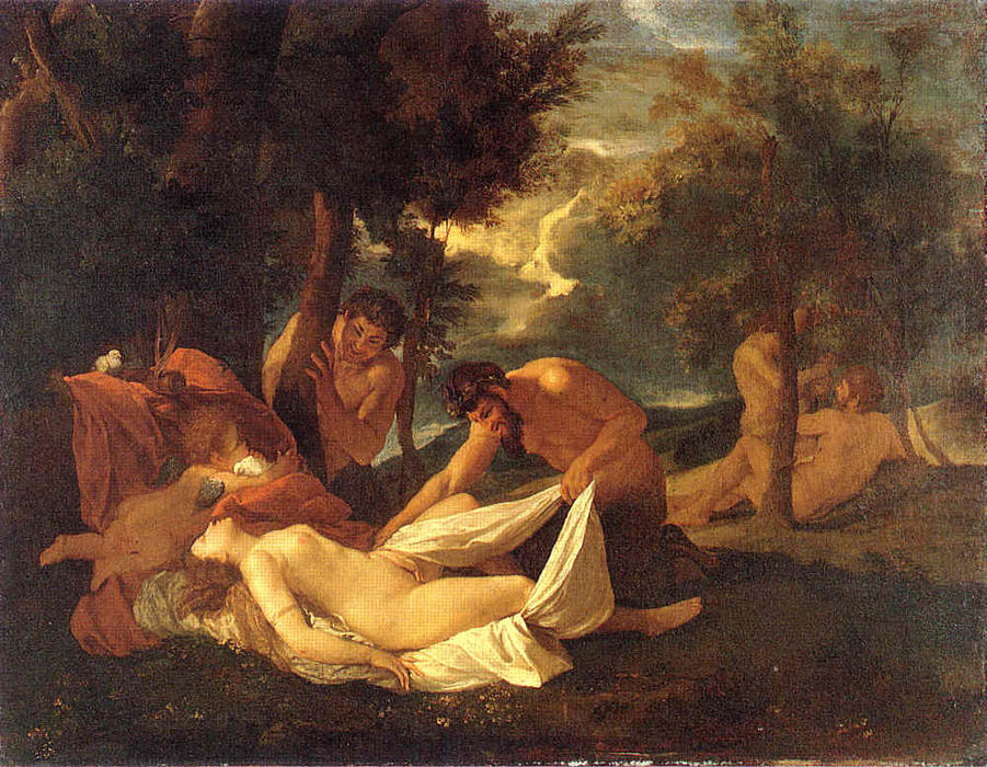 Sleeping Venus, Surprised By Satyr — Nicolas Poussin