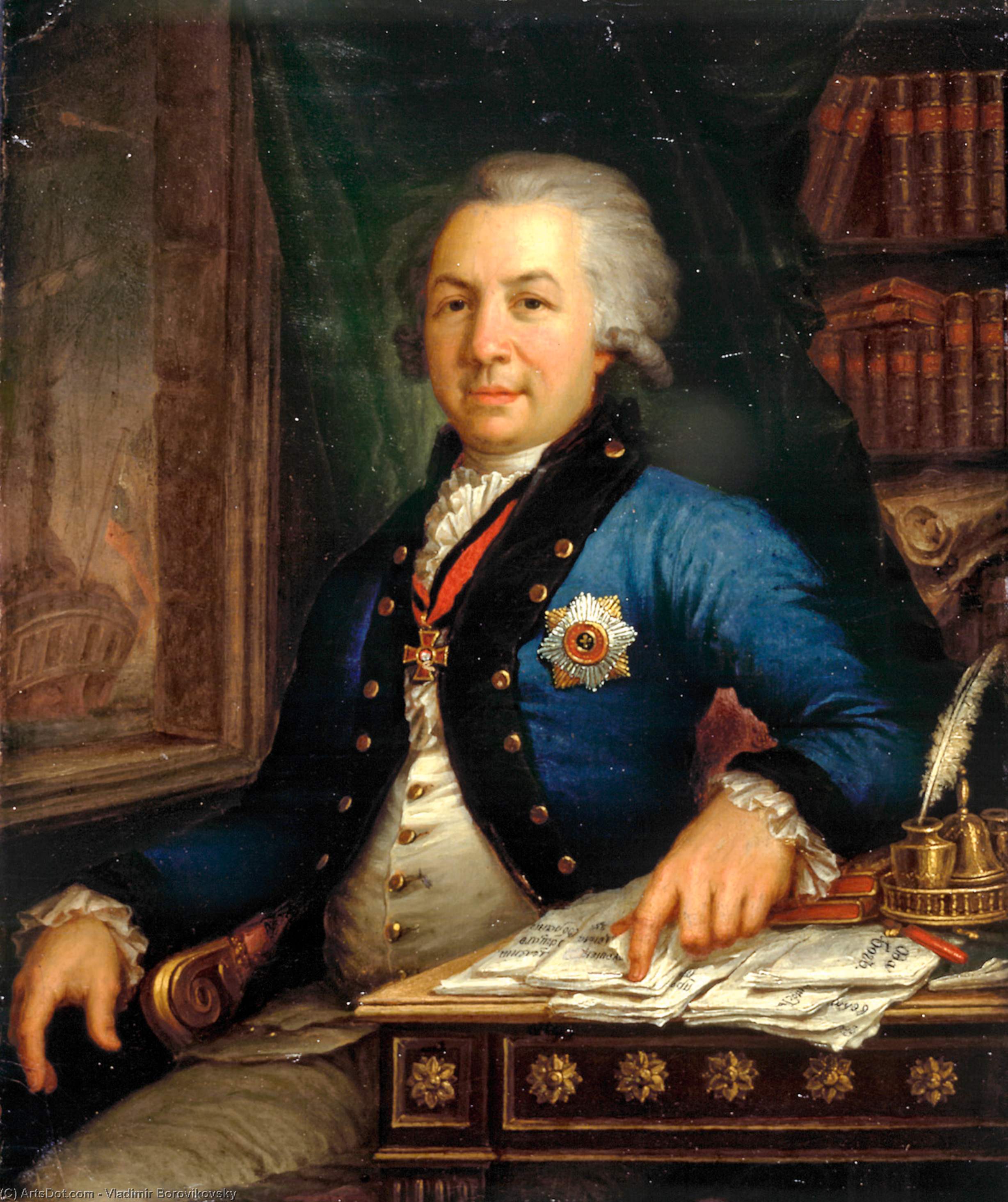 Portrait Of The Russian Poet Gavril Derzhavin — Vladimir Lukich Borovikovsky