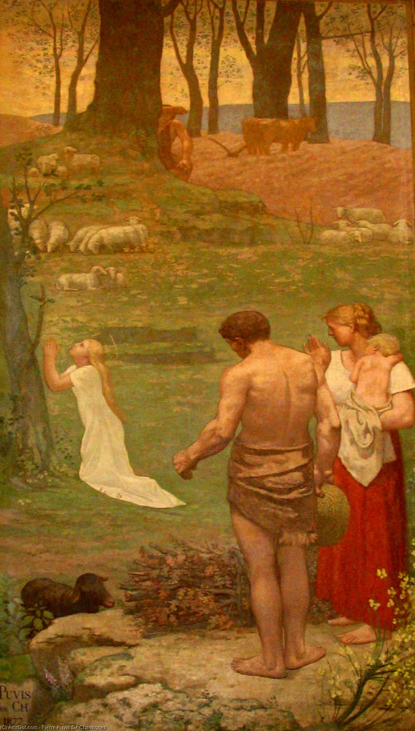 St. Genevieve As A Child In Prayer — Pierre Cécile Puvis De Chavannes