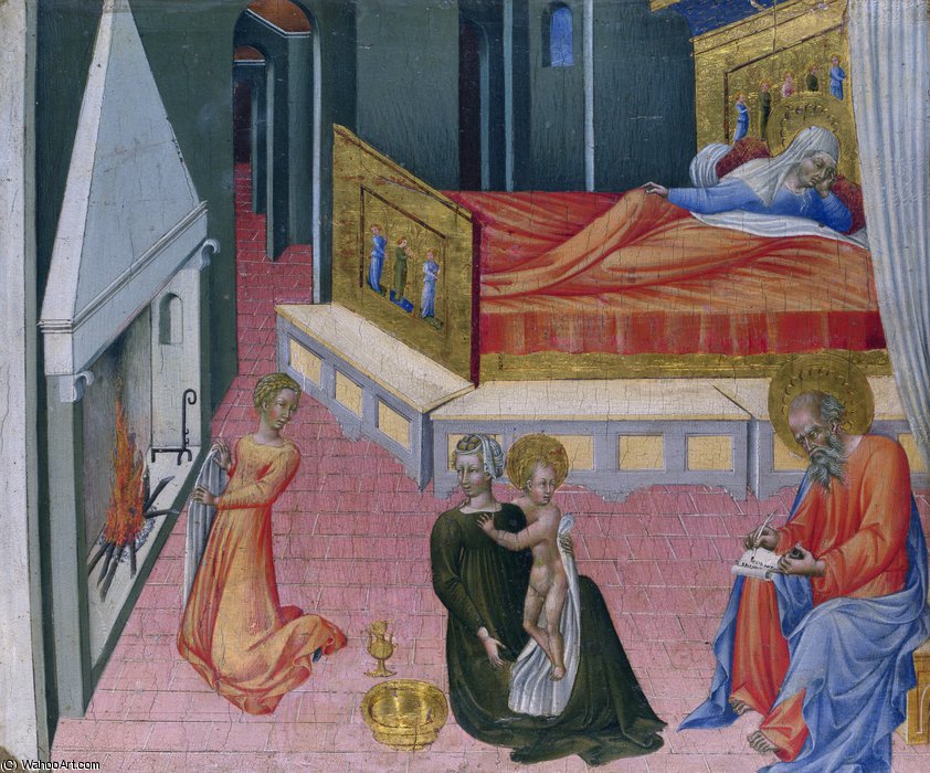 The Birth Of Saint John The Baptist - Predella Panel — Giovanni Di Paolo