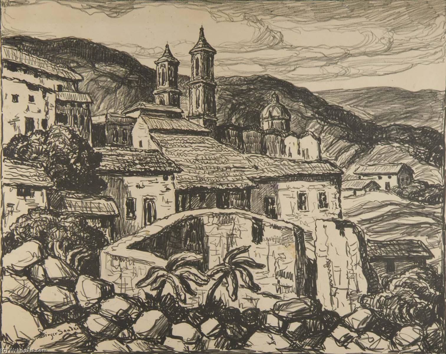 A Glimpse Of Taxco — Birger Sandzen