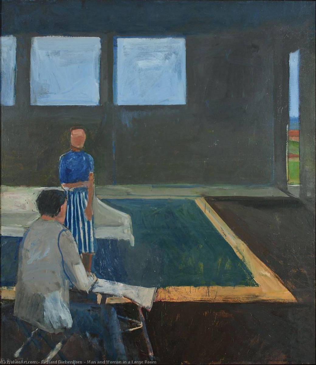 Man And Woman In A Large Room — Richard Diebenkorn