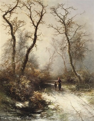Along A Snowy Path — Pieter Lodewijk Francisco Kluyver