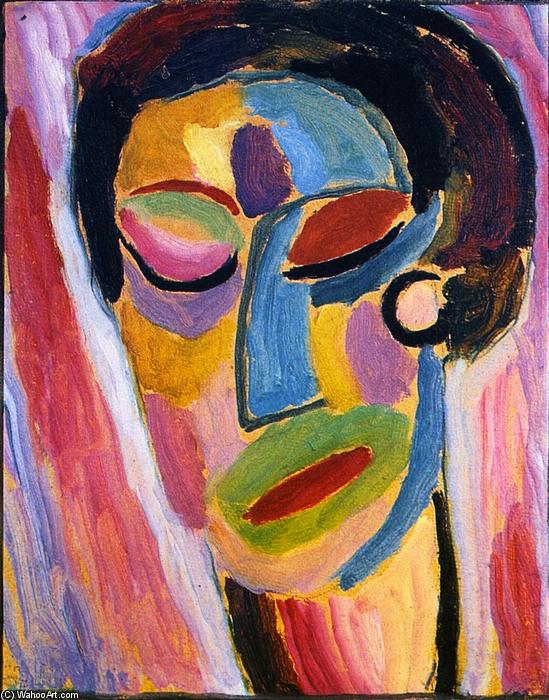 Mystical Head: Closed Eyes — Alexej Von Jawlensky