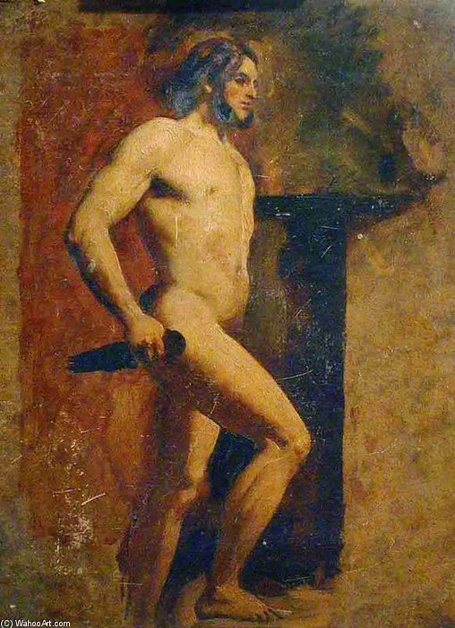 Male Nude With Dagger — William Etty