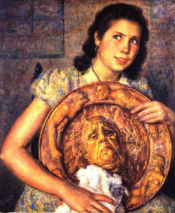 Mujer Con Plato — Eugenio Hermoso Martínez
