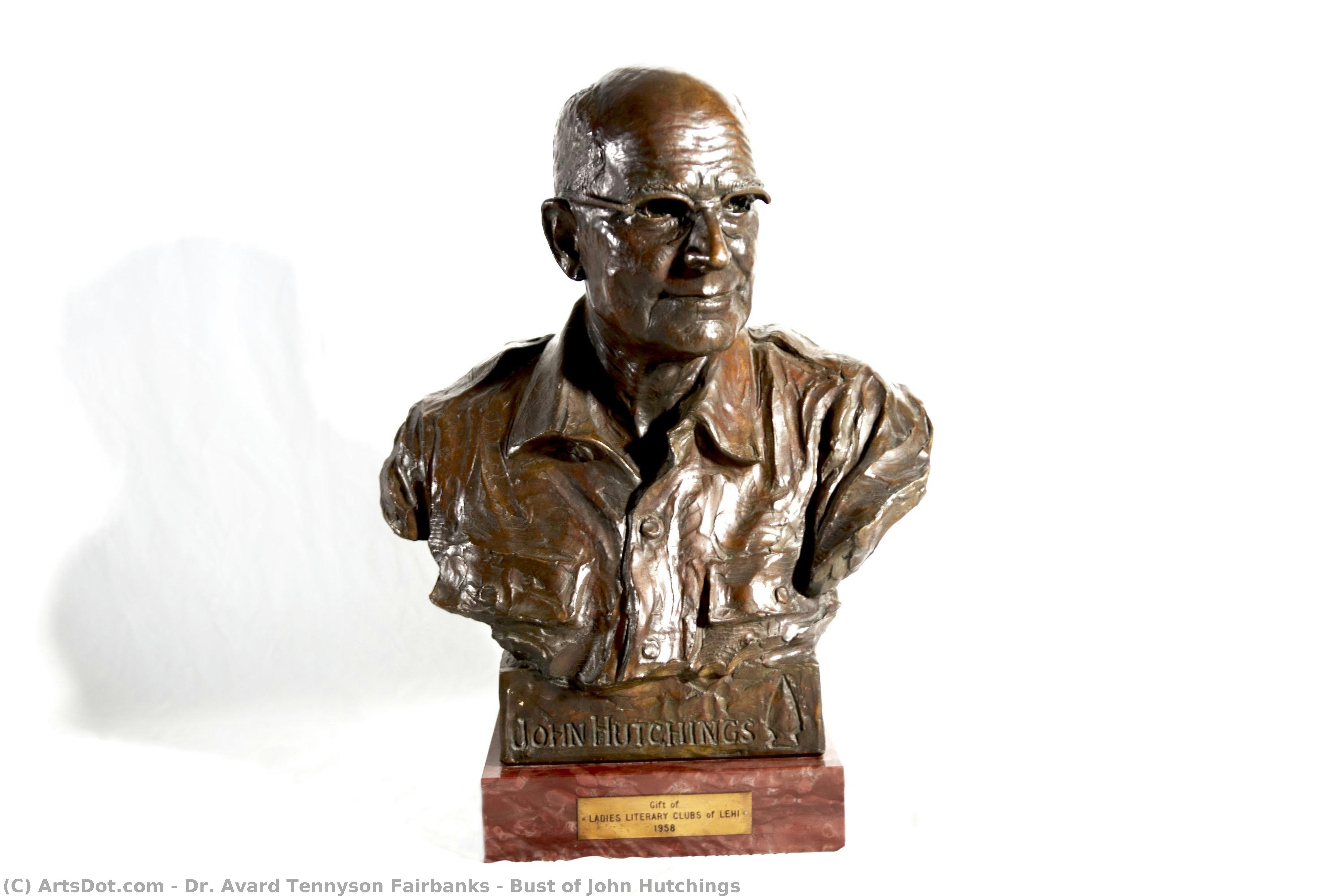 Bust Of John Hutchings — Dr. Avard Tennyson Fairbanks