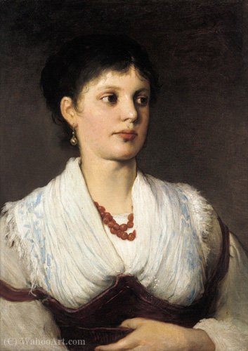 A Portrait Of A Woman In Native Costume — Gabriel Cornelius Ritter Von Max