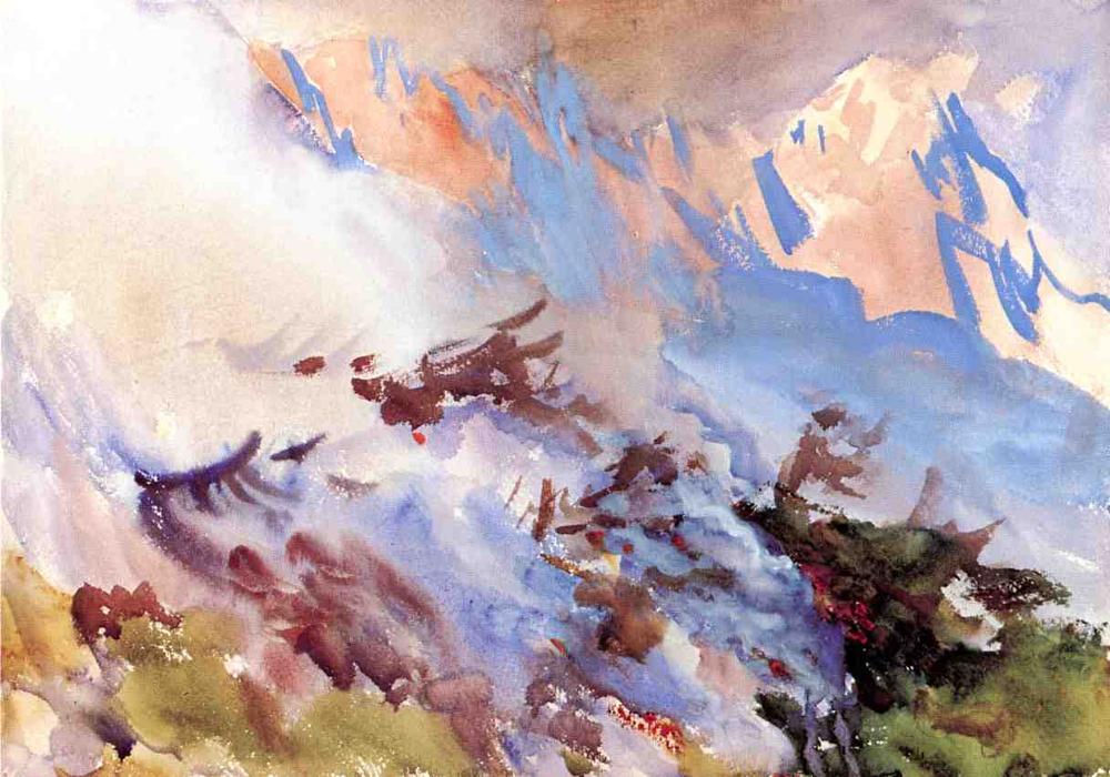 Fuego En La Montaña — John Singer Sargent