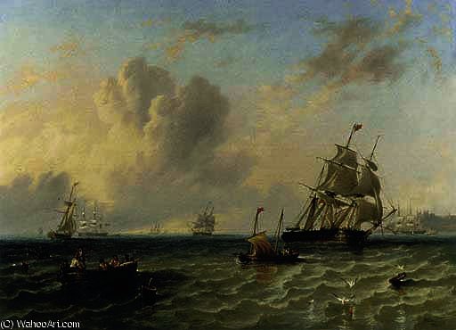 Shipping Off Whitby — Джон Уилсон Кармайкл