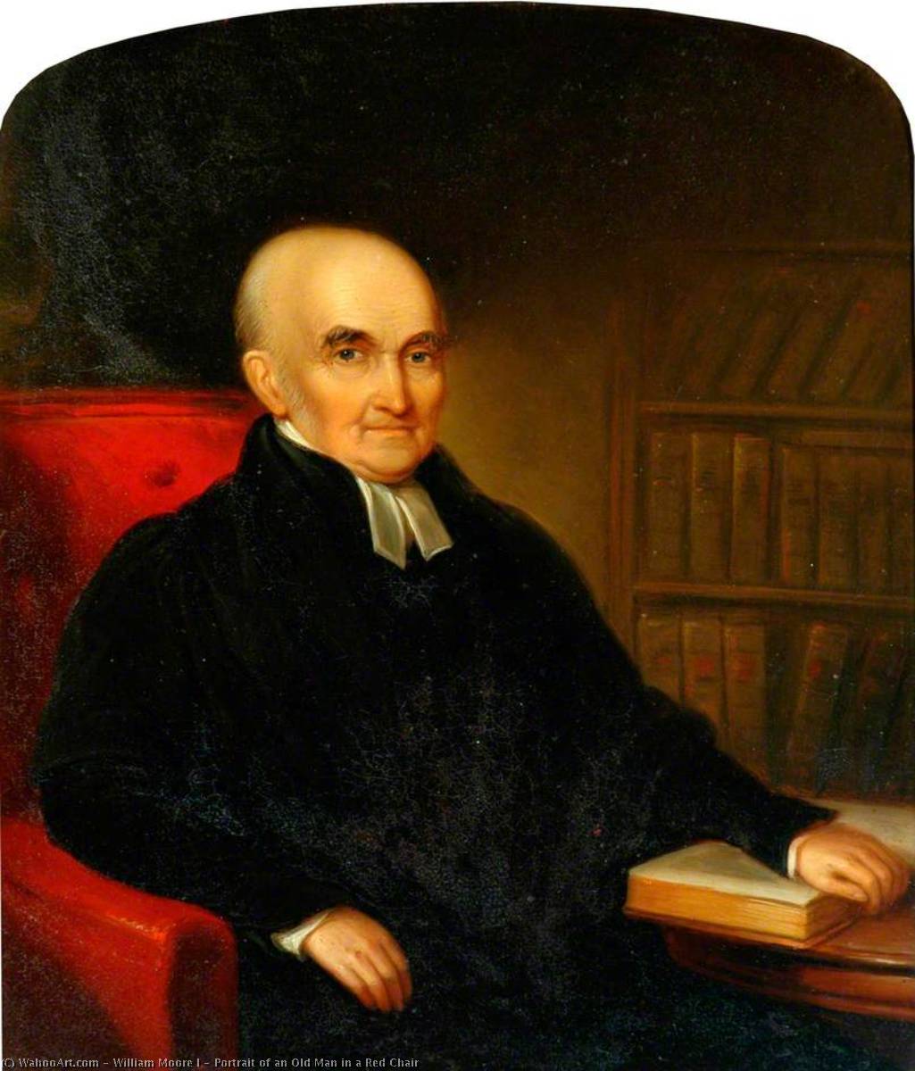 Portrait Of An Old Man In A Red Chair — William Moore I