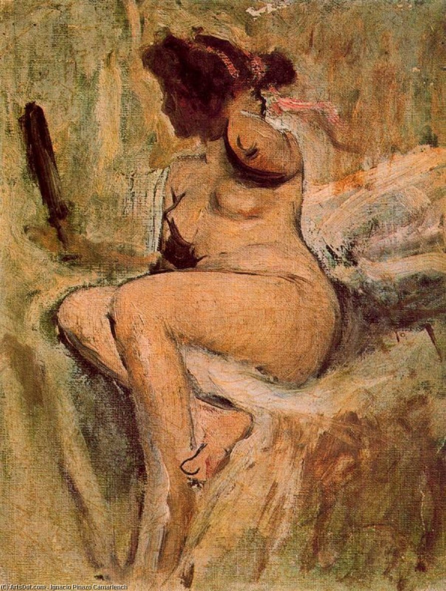 Nude With Mirror — Ignacio Pinazo