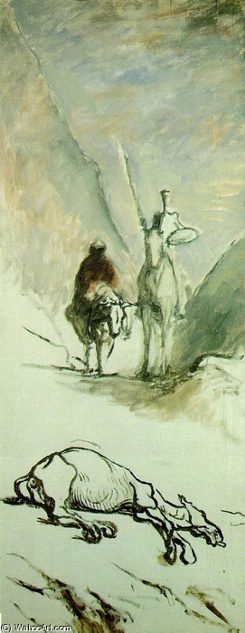 Don Quixote And The Dead Mule — Honoré Daumier