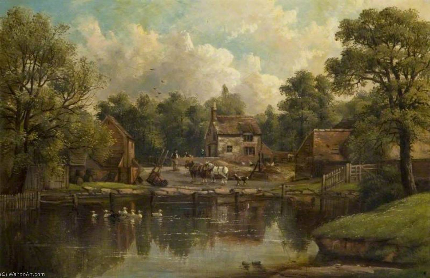View Of A Farm In Wood Lane, Handsworth, Birmingham — John Joseph Hughes