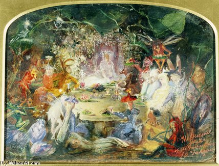 The Original Sketch For The Fairy's Banquet — John Anster Christian Fitzgerald