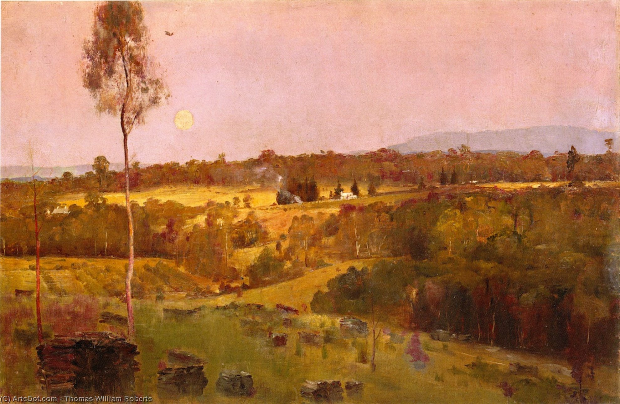 Evening, When The Quiet East Flushes Faintly At The Sun's Lasts Look — Thomas William Roberts