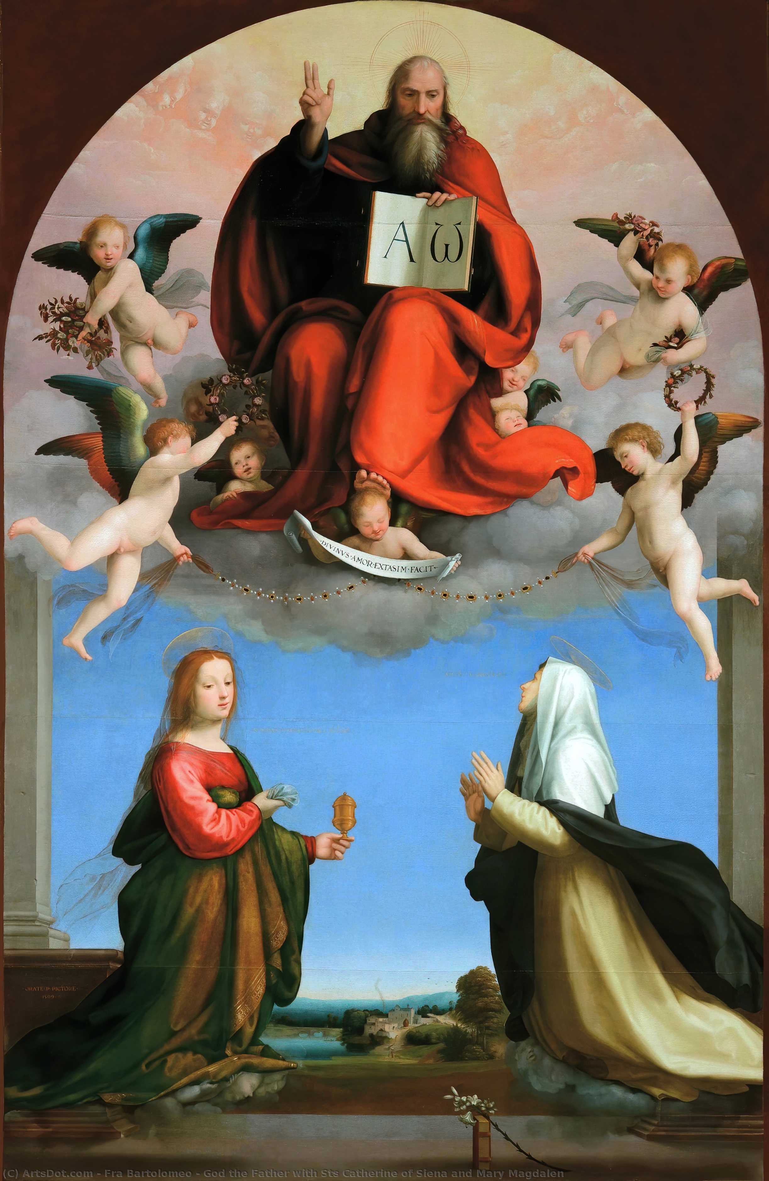 God The Father With Sts Catherine Of Siena And Mary Magdalen — Fra Bartolomeo