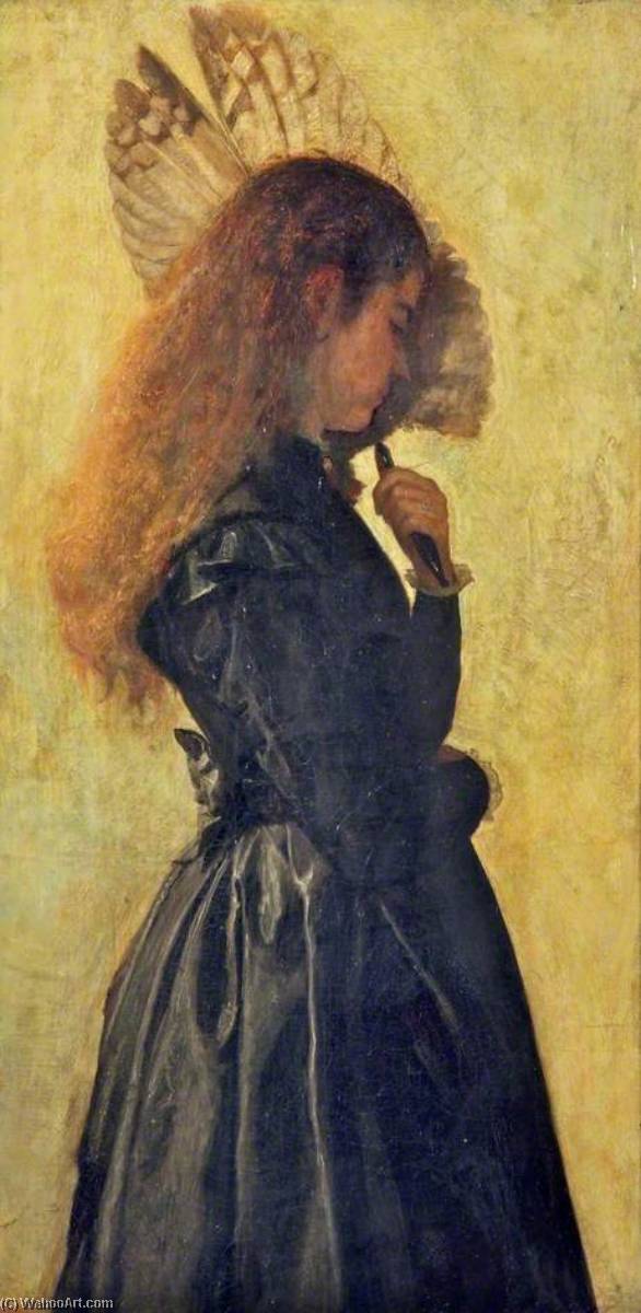 Girl With A Fan — Frank Huddlestone Potter