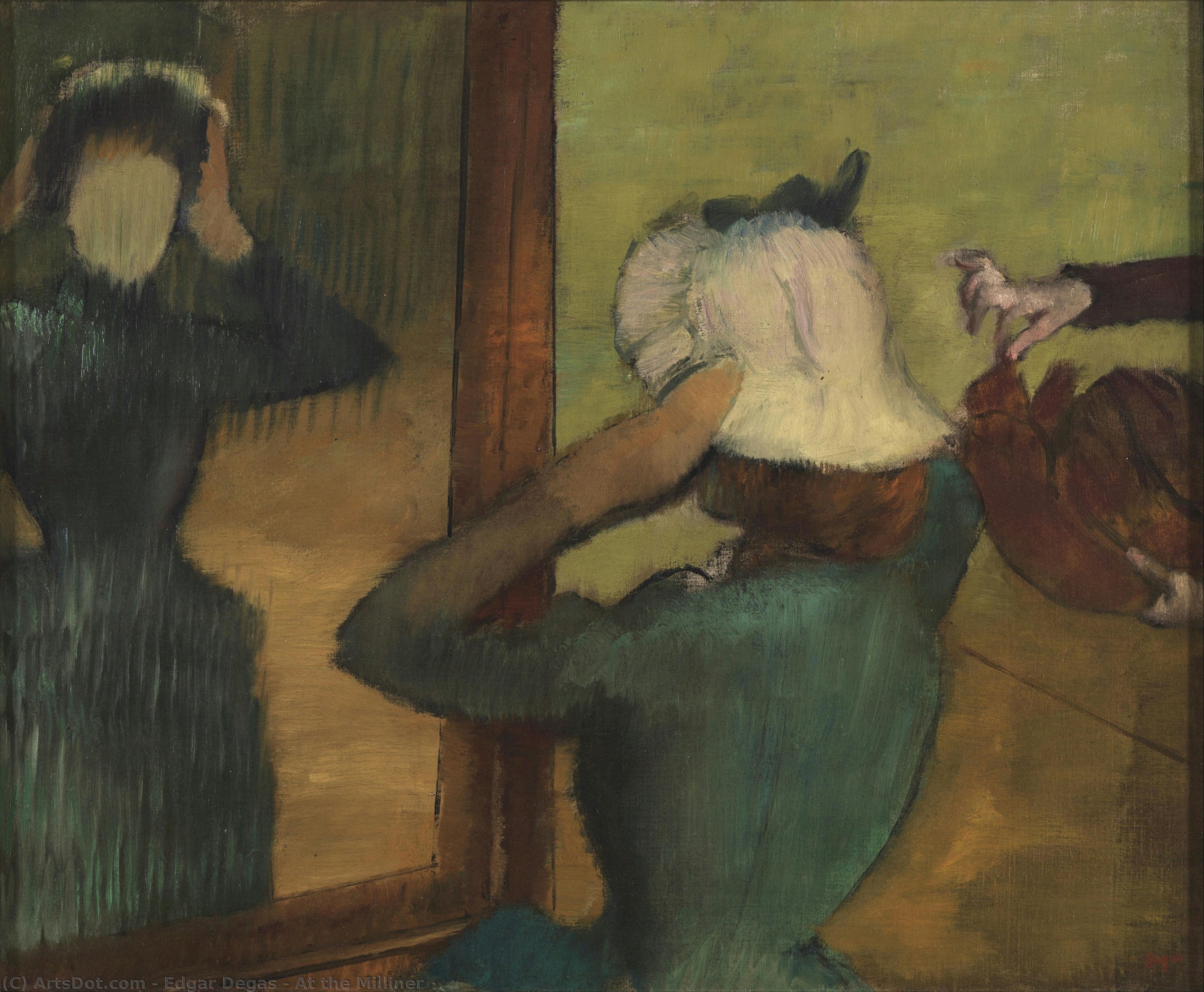 At The Milliner — Hilaire-germain-edgar Degas