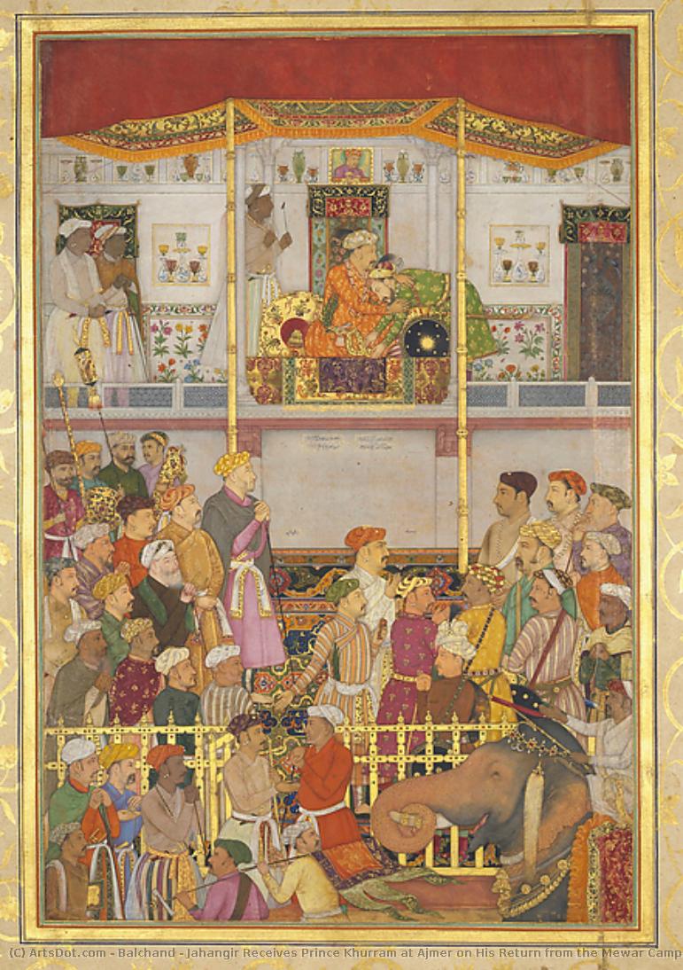 Jahangir Receives Prince Khurram At Ajmer On His Return From The Mewar Campaign: Page From The Windsor Padshahnama — Balchand
