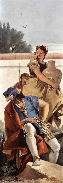 A Seated Man And A Girl With A Pitcher — Giambattista Tiepolo