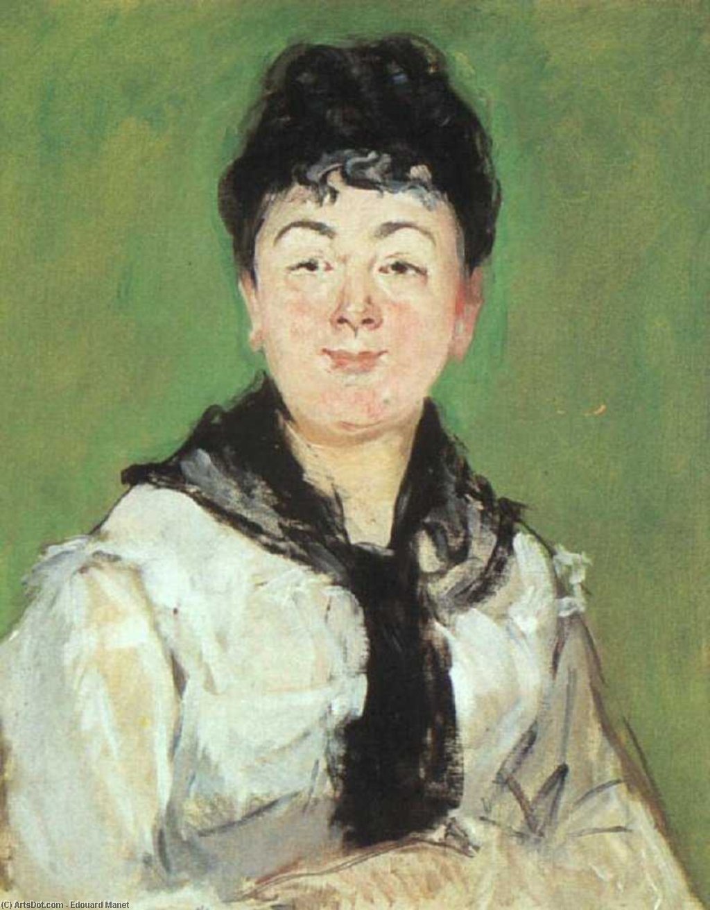 Retrato De Una Dama Con Un Fichu Negro — Édouard Manet