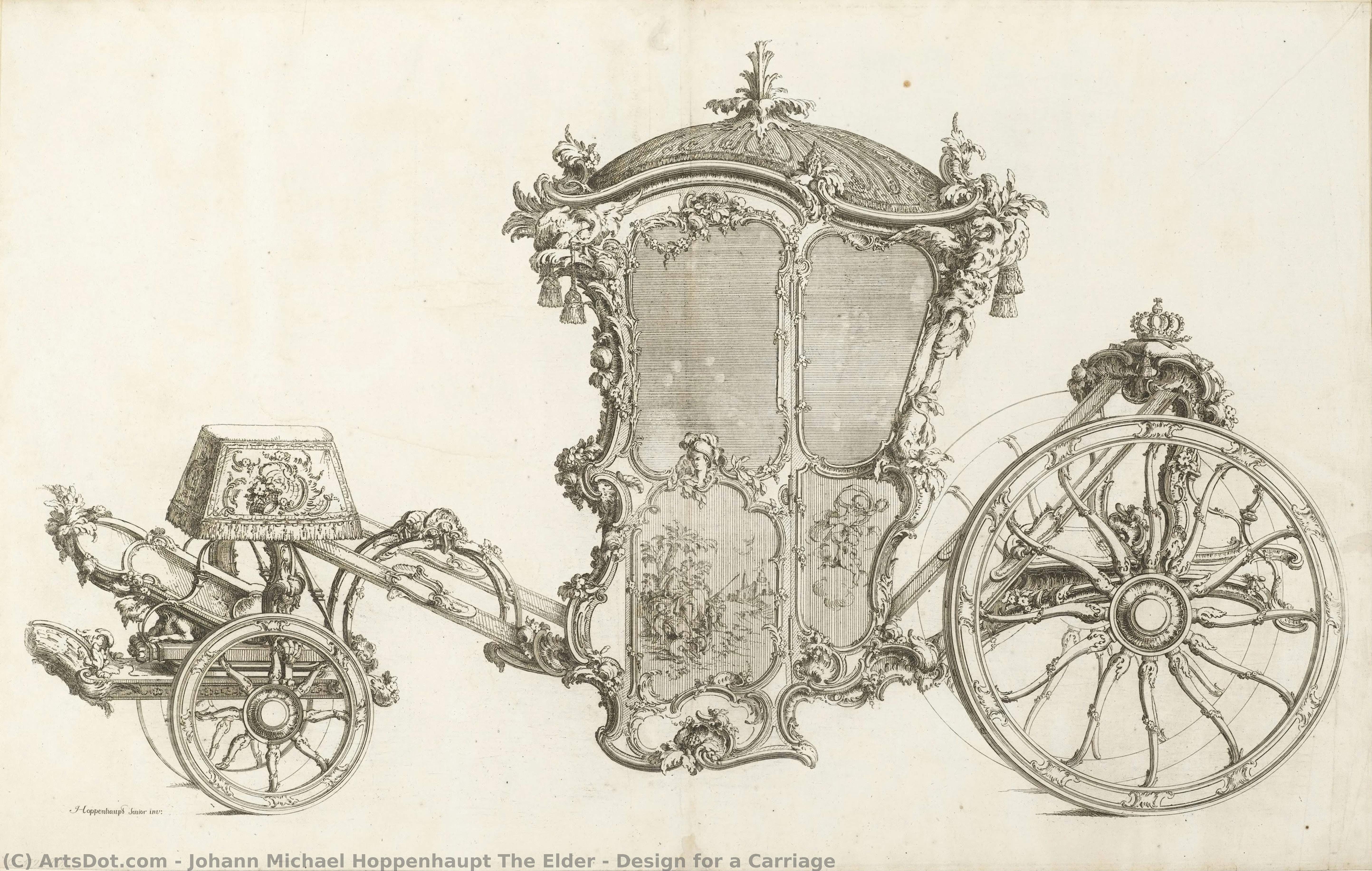Design For A Carriage — Johann Michael Hoppenhaupt The Elder