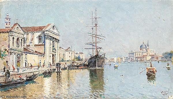 Venice, With San Giorgio Maggiore In The Distance — Antonio Maria De La Concepcion Reyna Manescau