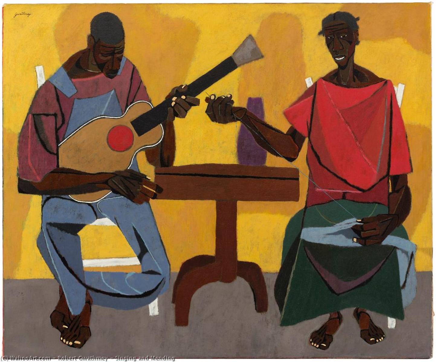 Singing And Mending — Robert Gwathmey