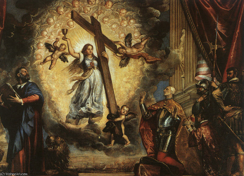Doge Grimani Kneeling Before The Faith, Dog — Titian