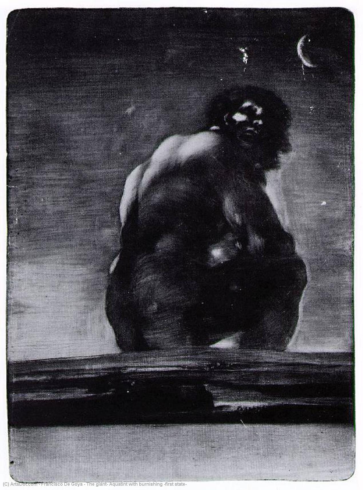 The Giant, Aquatint With Burnishing (first State) — Francisco José De Goya Y Lucientes