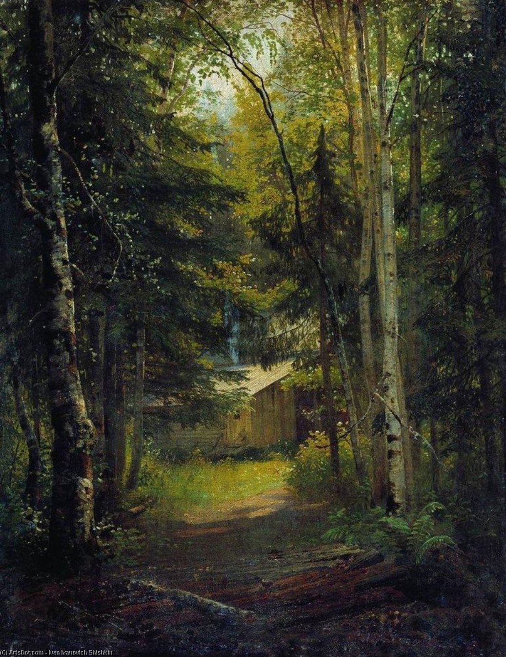 Hut In The The Forest — Иван Шишкин
