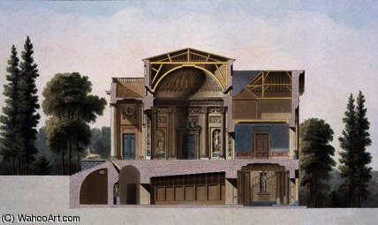 Cross Section Of A Country House In Laeken — Pierre Jacques Goetghebuer
