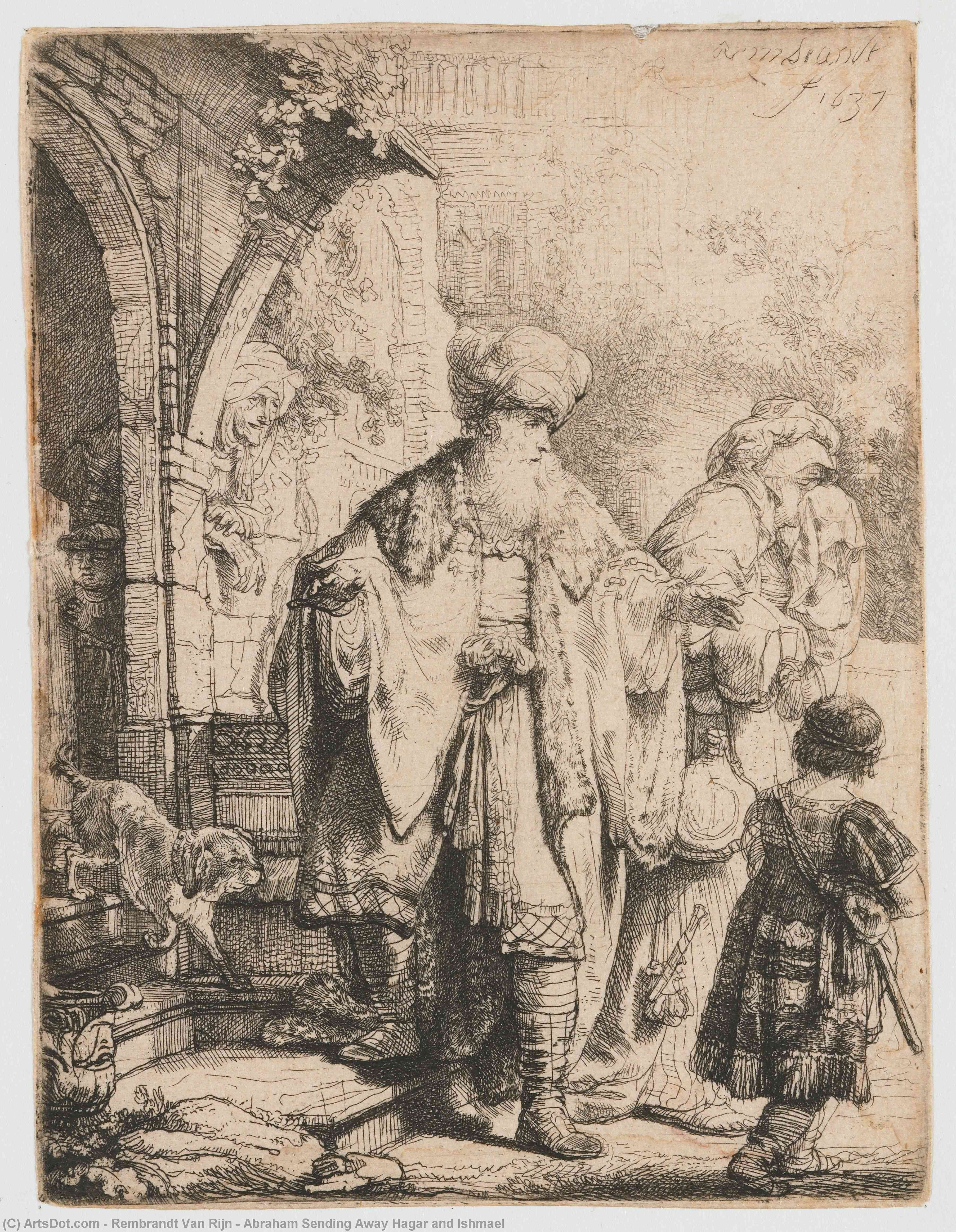 Abraham Sending Away Hagar And Ishmael — Rembrandt Van Rijn
