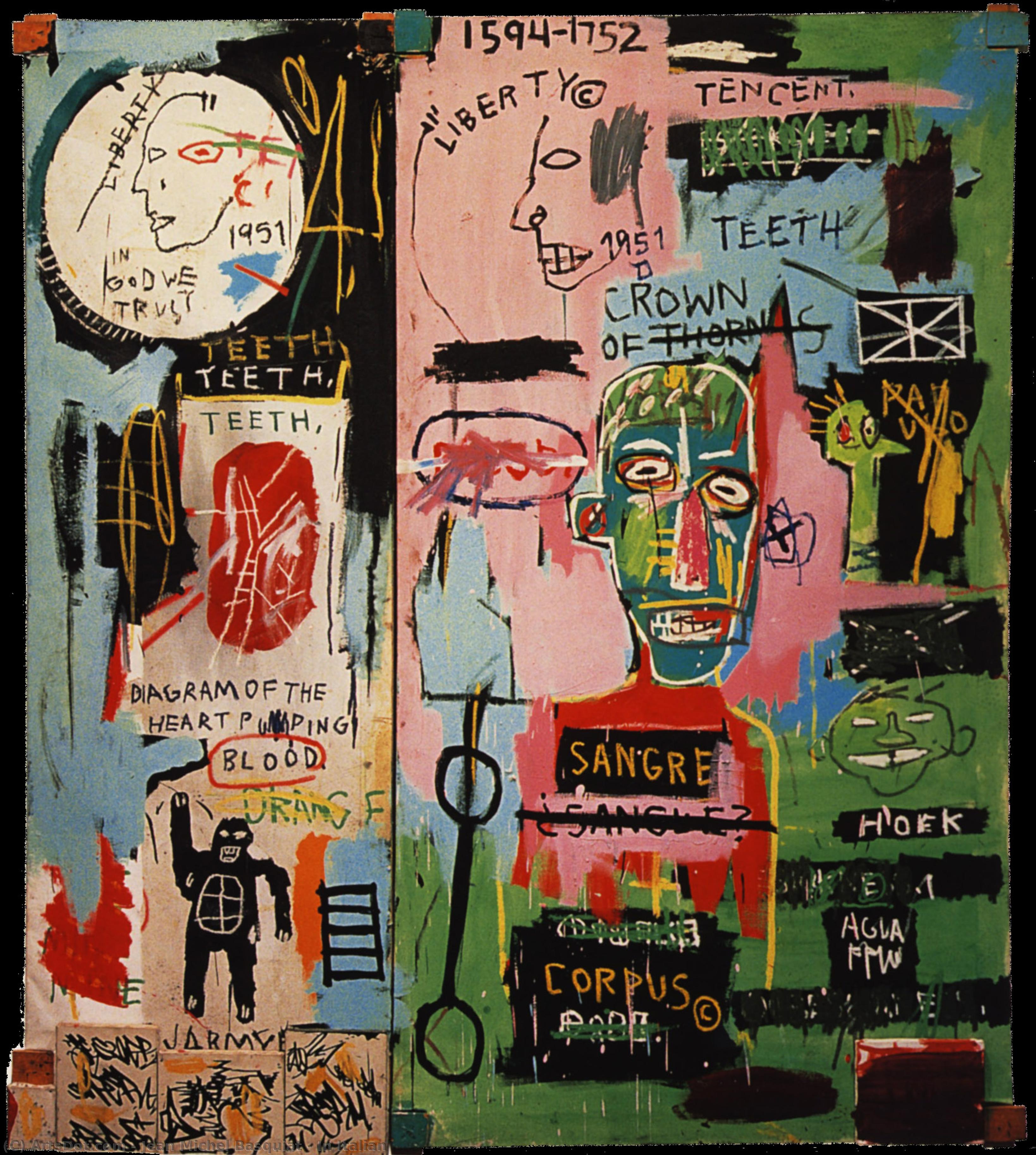 In Italian — Jean Michel Basquiat