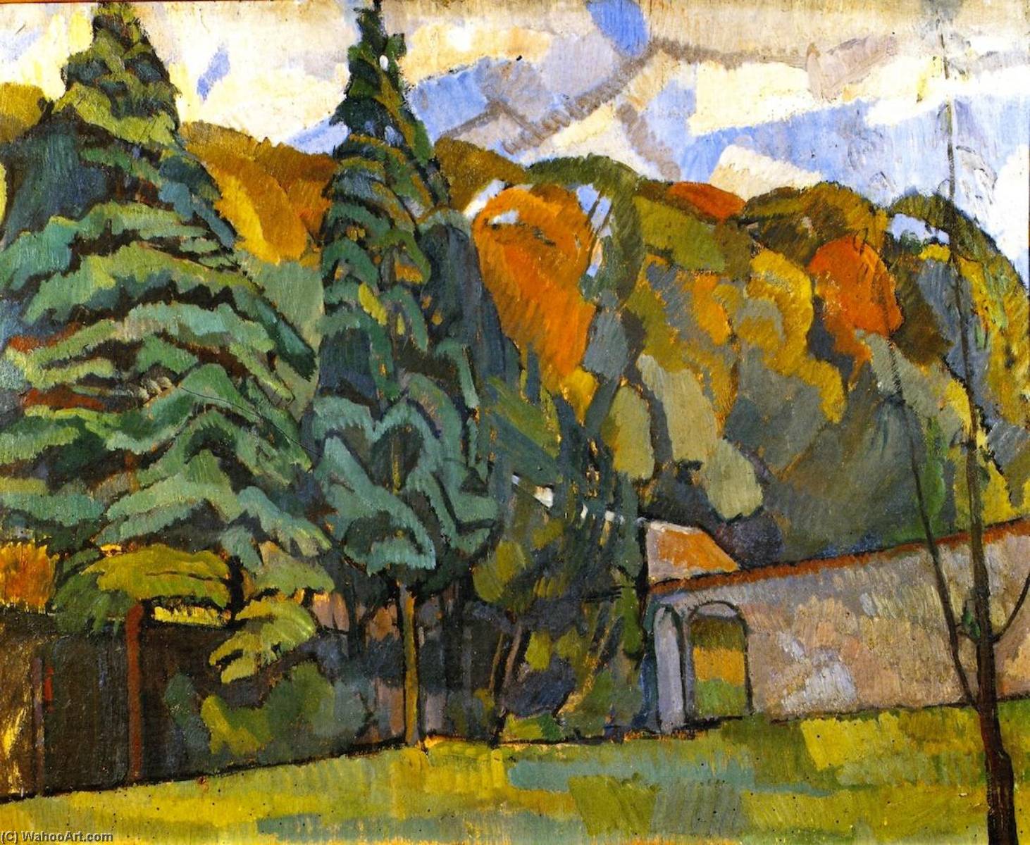 Landscape At Asheham House, Near Lewes, Sussex — ロジャー・エリオット・フライ