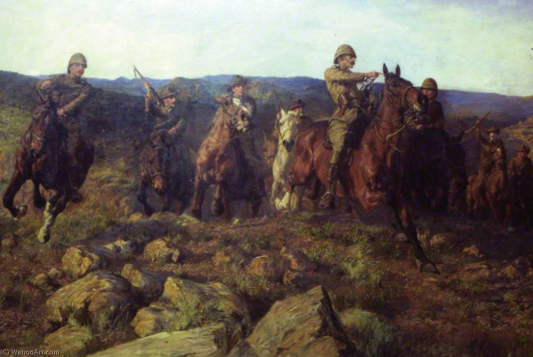In Sight, Lord Dundonald’s Dash On 'ladysmith' (detail) — Lucy Elizabeth Kemp Welch