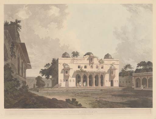 N.w. View Of Rotas Ghur, Bahar — Thomas Daniell