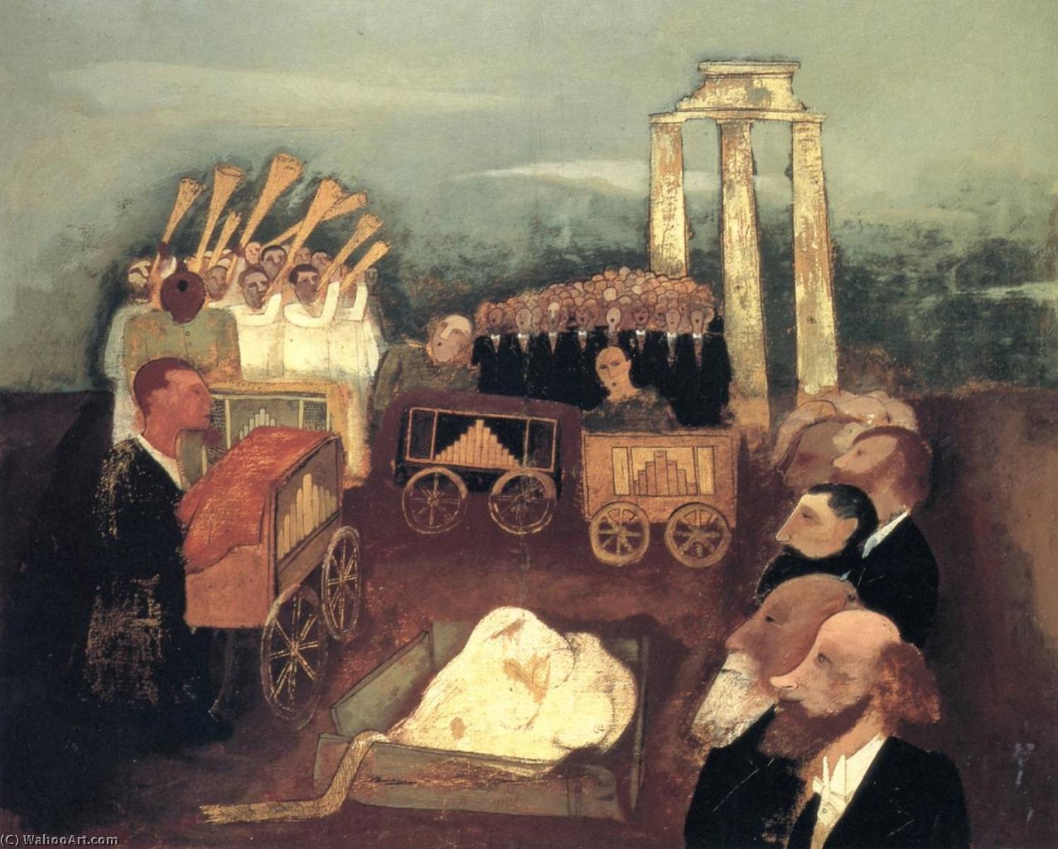 Entombment (also Known As Organ Grinders At The Roman Forum) — Feliš Nusbbaum