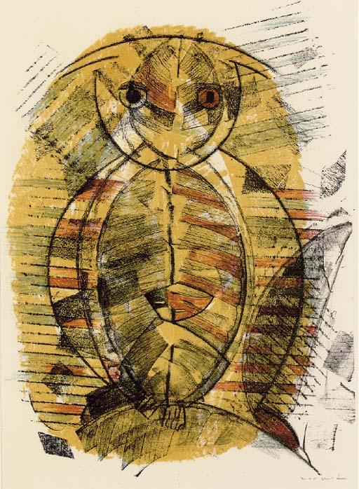 Hibou-arlequin — Max Ernst
