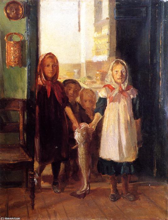 Little Girls With A Cod — Anna Kirstine Ancher