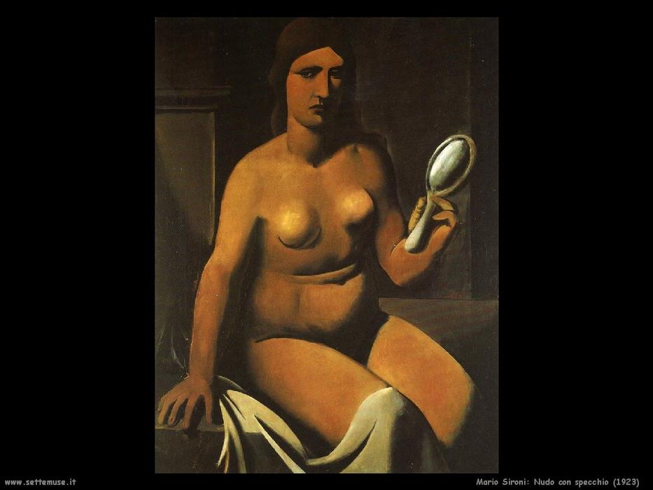 Nude With Mirror — Mario Sironi