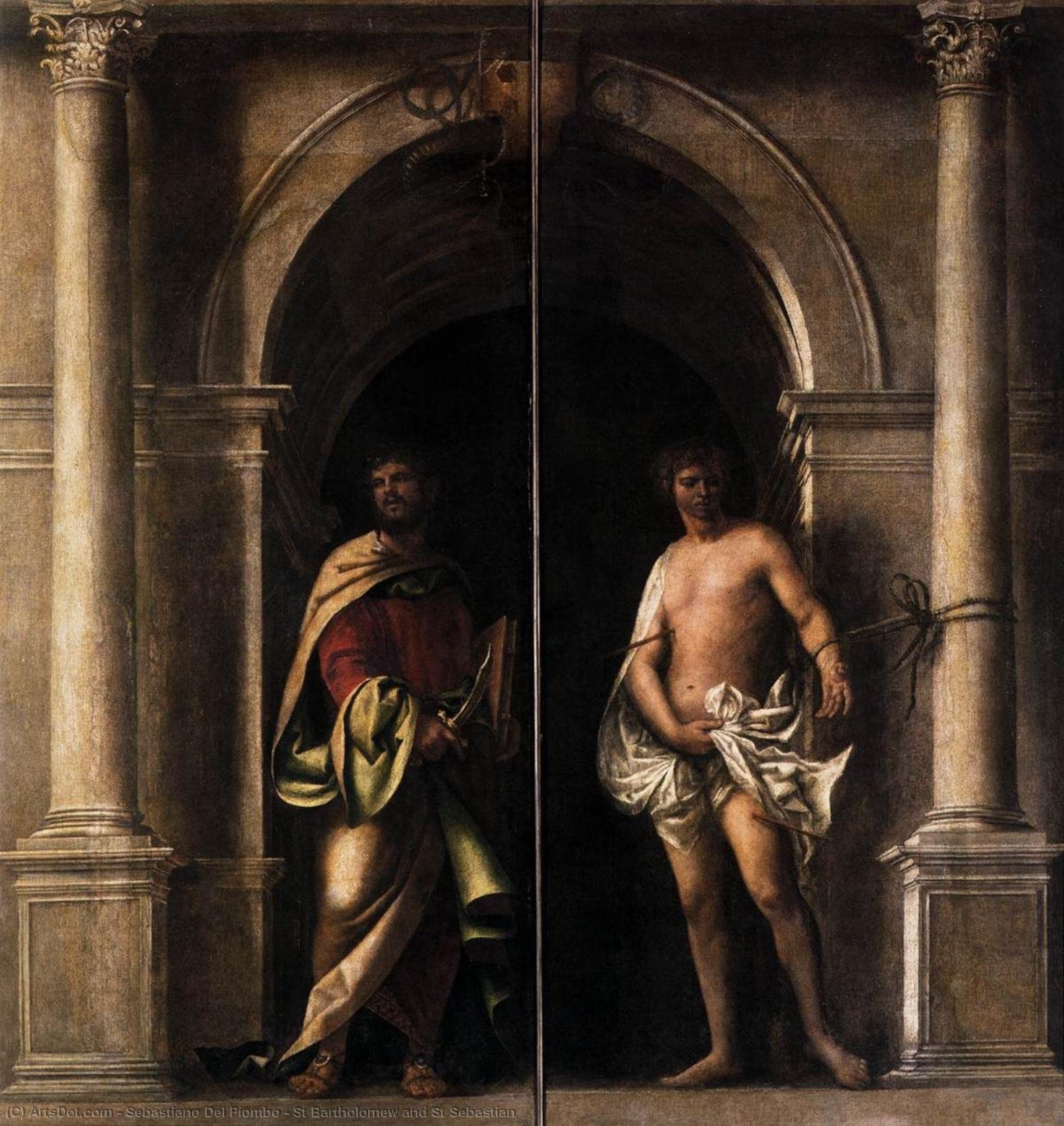 St Bartholomew And St Sebastian — Sebastiano Del Piombo