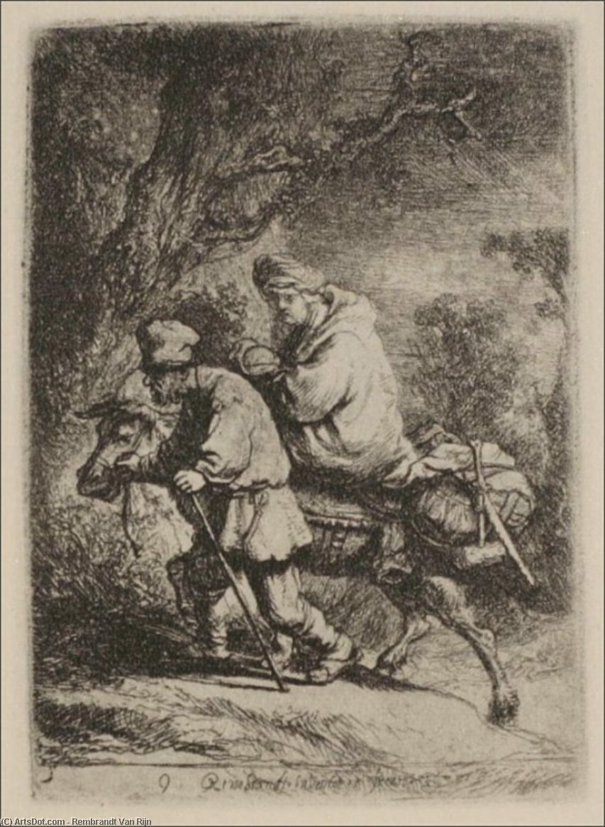 Die Flucht Nach Ägypten — Rembrandt Van Rijn