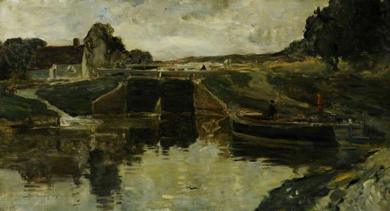 Canal Lock Gates — Bertram Priestman