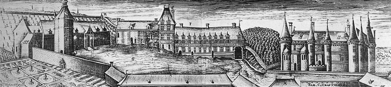 Chateau De Maillebois, Gravure — Claude Chastillon