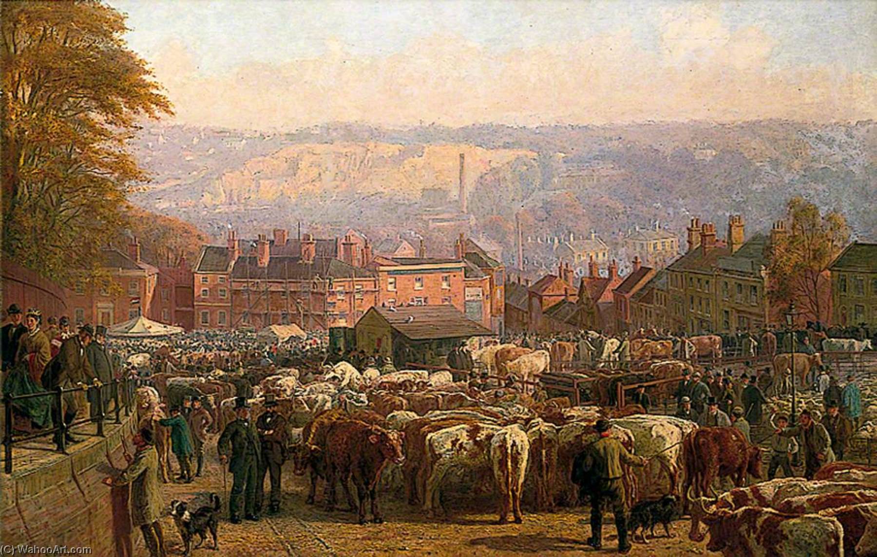 The Hill At Norwich On Market Day — Frederick Bacon Barwell
