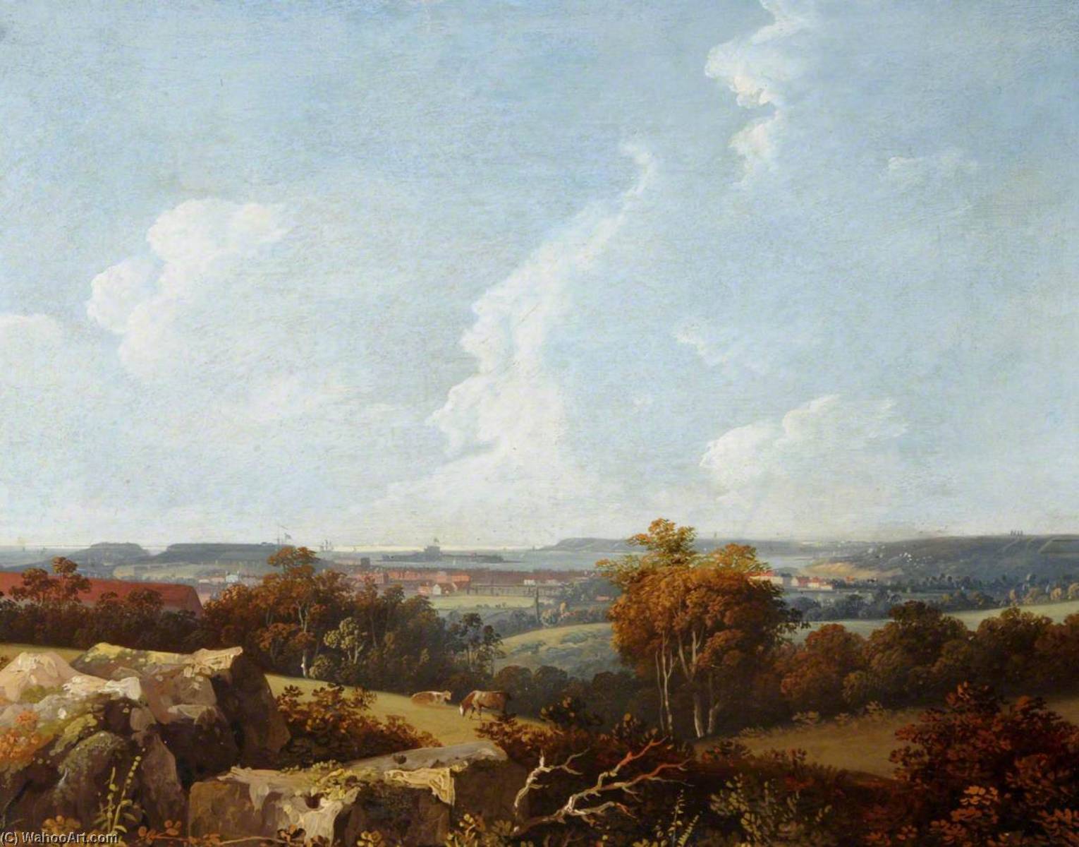 View Of Fort Regent, Elizabeth Castle And Noirmont — John Tobias Young